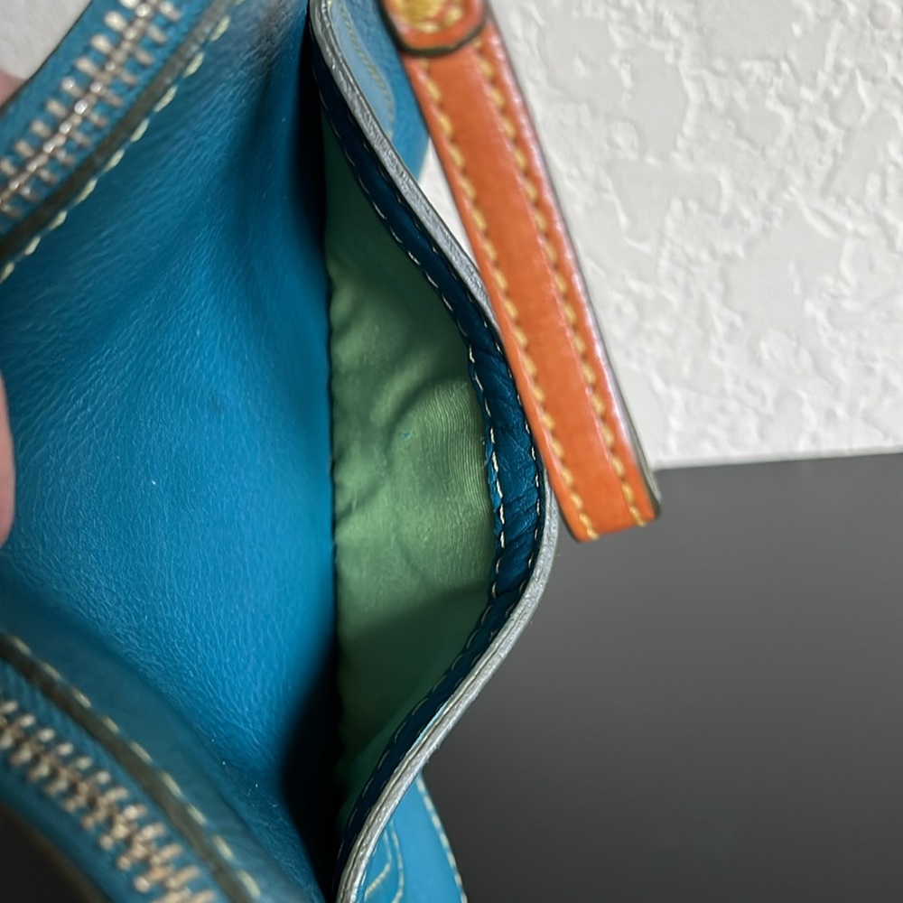 Coach Teal Pebbled Leather Chelsea Handbag F05S-8E96 - Picture 9 of 12